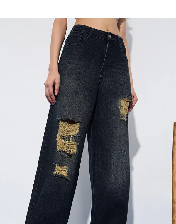 Clover Distressed Baggy Fit Women Jeans